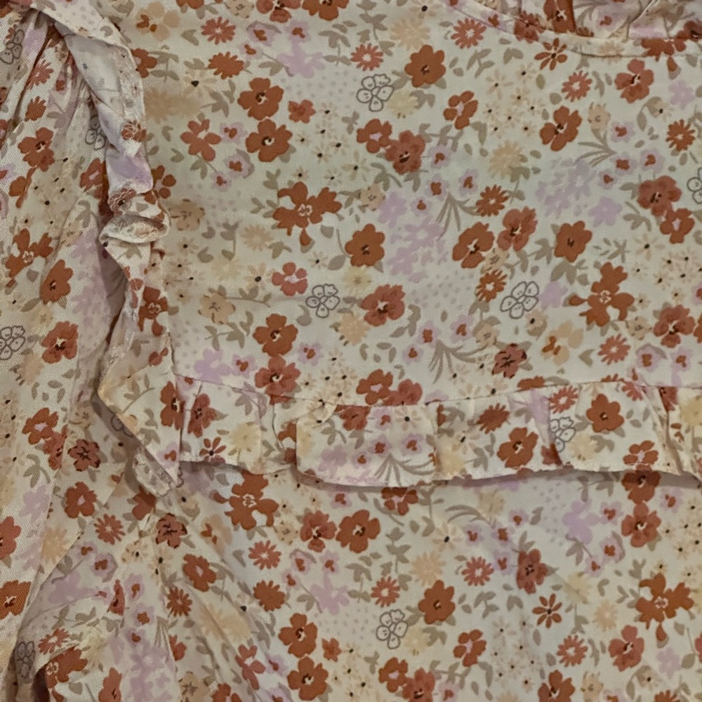 Miss Selfridge Floral Midi Dress - White and Pink - Picture 4 of 9
